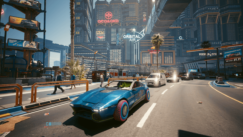 Futuristic urban gaming artwork